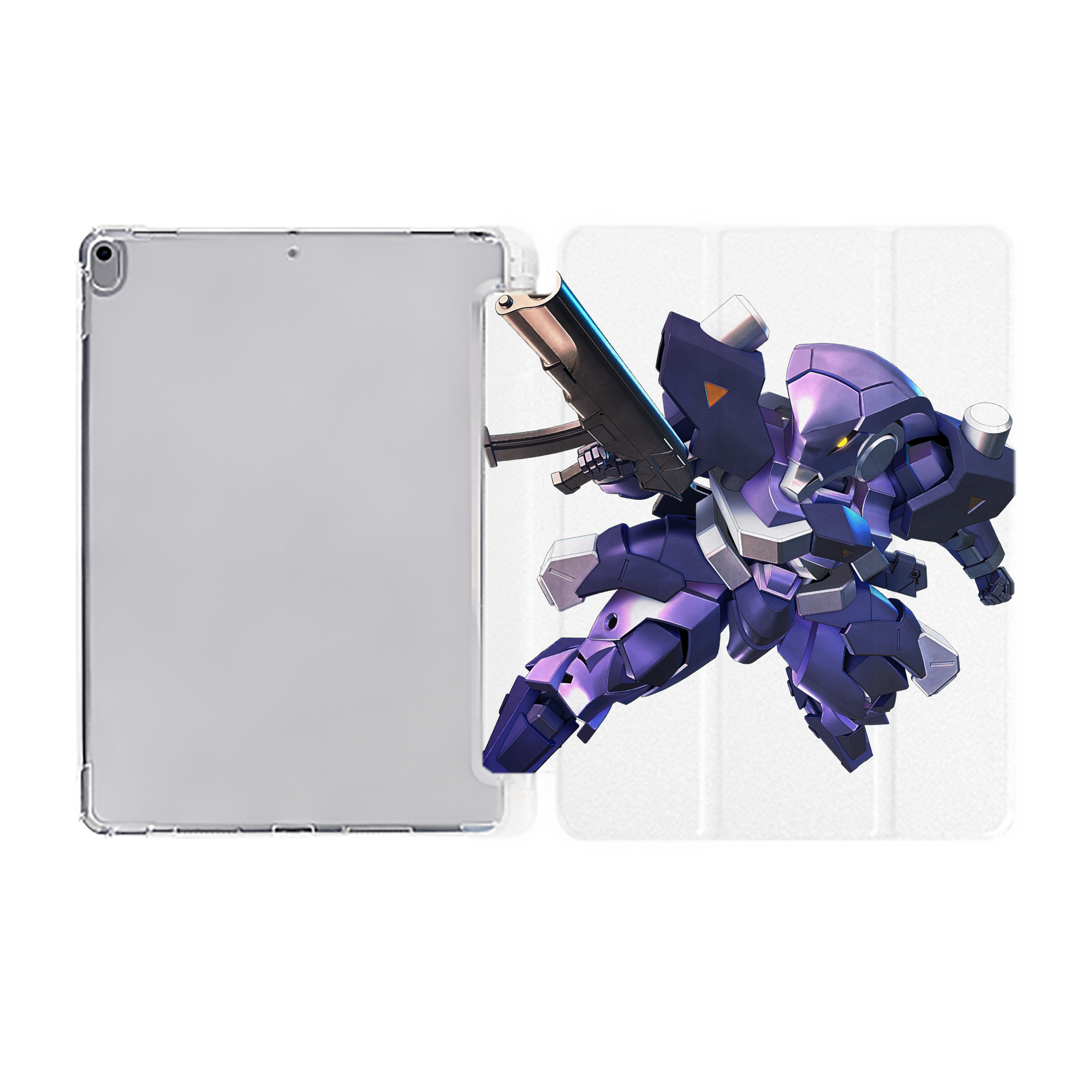 （画像用） 機動戦士ガンダム Mobile Suit Gundam IPad ケース ペン収納付き 三つ折りスタンド PUレザー×シリコン 対応機種9.5/10.5/10.9インチ
